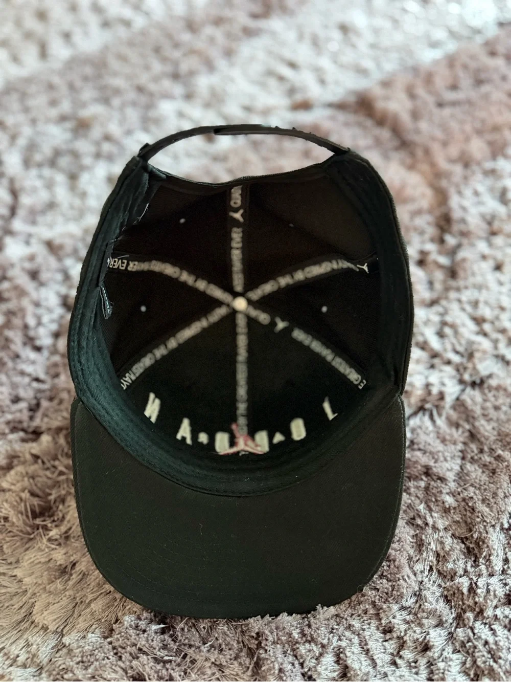 Jordan Youth Black Cap with Red Jumpman Logo